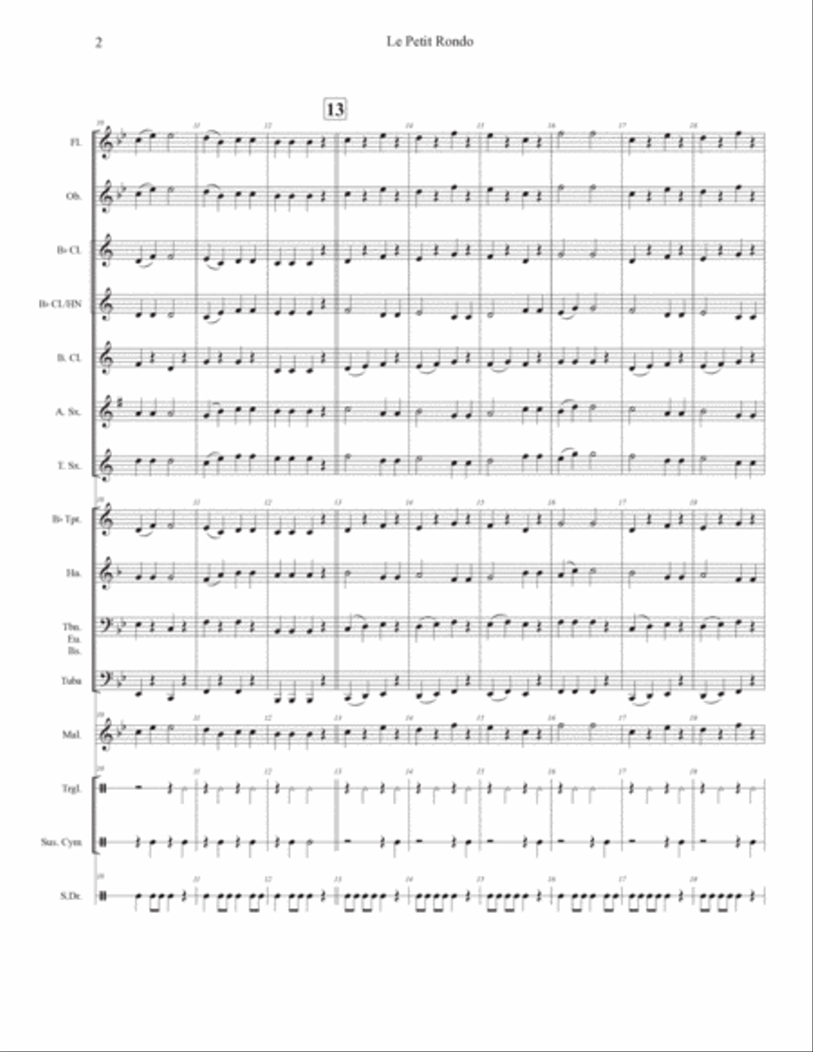 Le Petit Rondo Concert Band scores gallery preview page 5