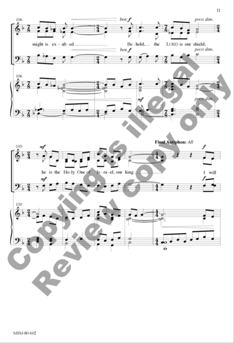 I Will Sing Forever of Your Mercies, O Lord: Communion Antiphon for Chrism Mass 4-Part scores gallery preview page 22