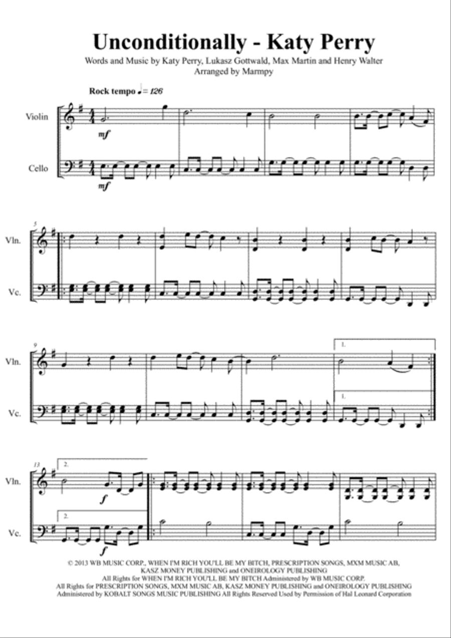 Unconditionally Set of Parts scores gallery preview page 1