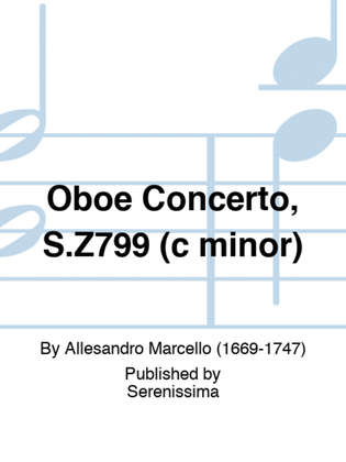 Book cover for Oboe Concerto, S.Z799 (c minor)