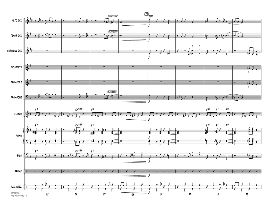 Hey Pocky Way - Full Score Jazz Ensemble scores gallery preview page 5