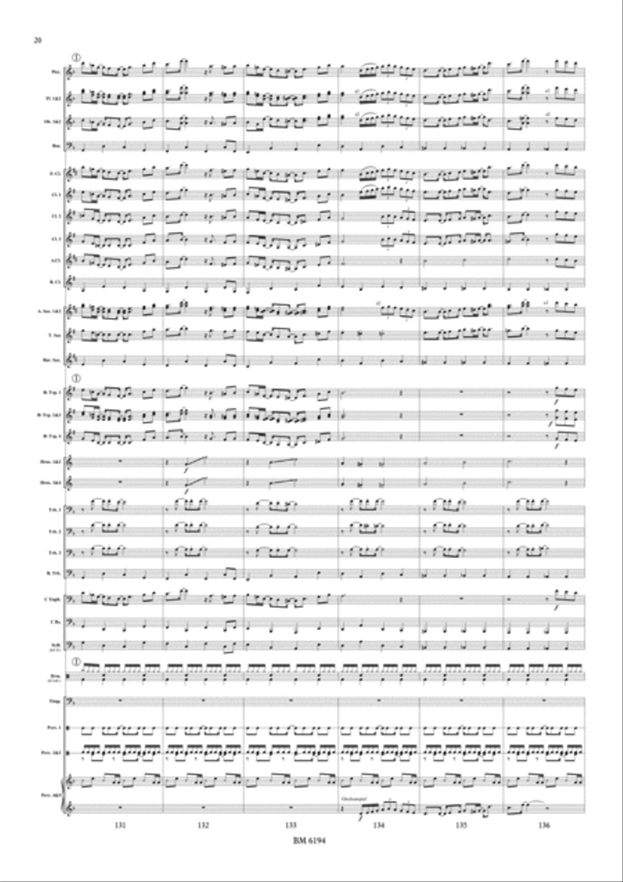 Circus Town Parade March for Wind Band Concert Band scores gallery preview page 21