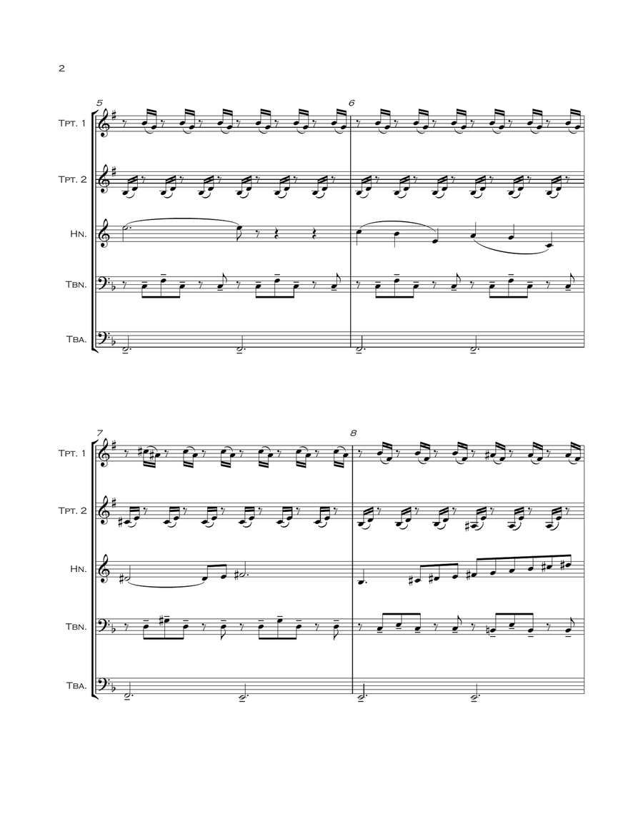 The Swan (Brass Quintet) Brass Quintet scores gallery preview page 3