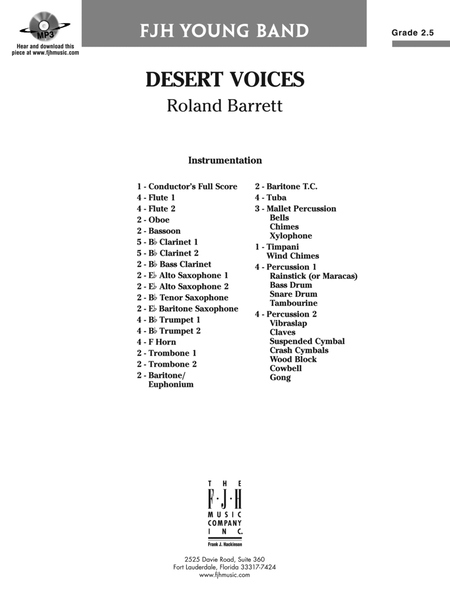 Desert Voices: Score
