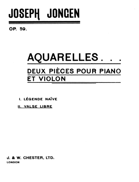 Aquarelles Op. 59 No 2 Legende Naive