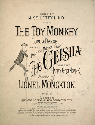 The Toy Monkey. Song & Dance