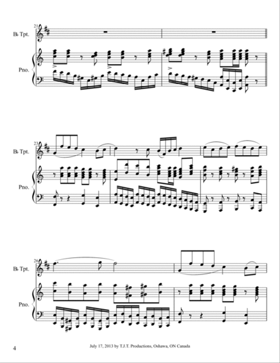 Aeolian Variations Trumpet Solo scores gallery preview page 4