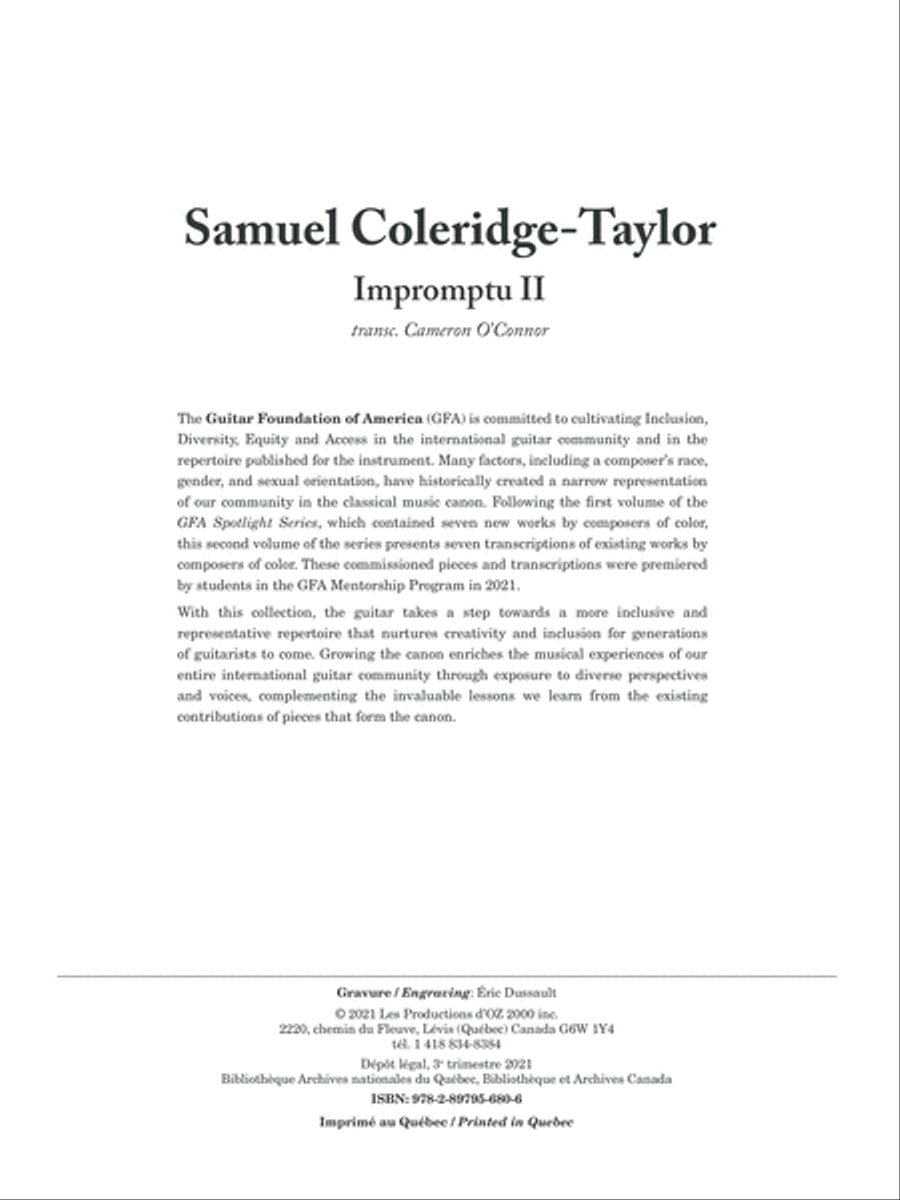 GFA Spotlight Series, Impromptu II Classical Guitar scores gallery preview page 2