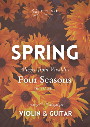 DUET - Four Seasons Spring (Allegro) for VIOLIN and ACOUSTIC GUITAR - F Major