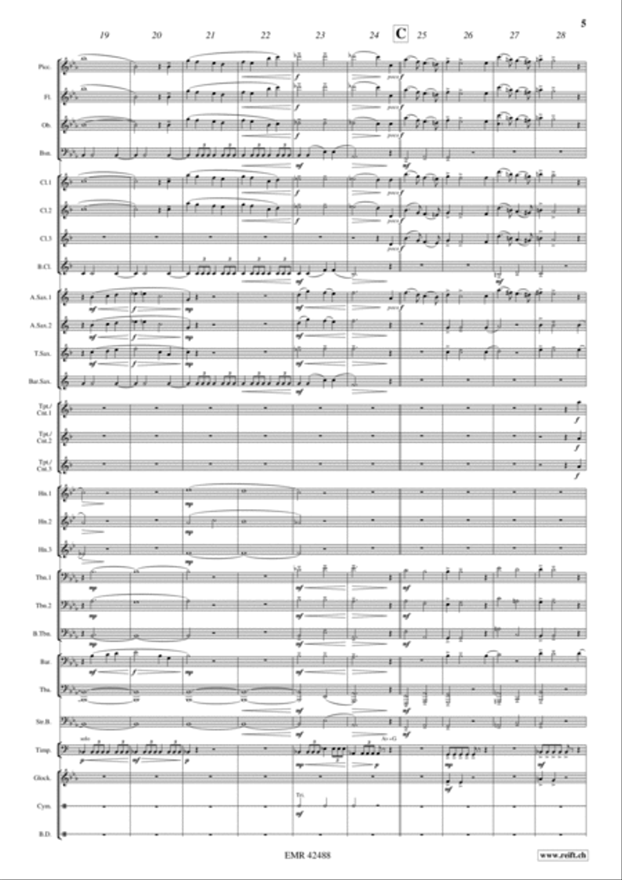 Triumphal March Concert Band scores gallery preview page 5