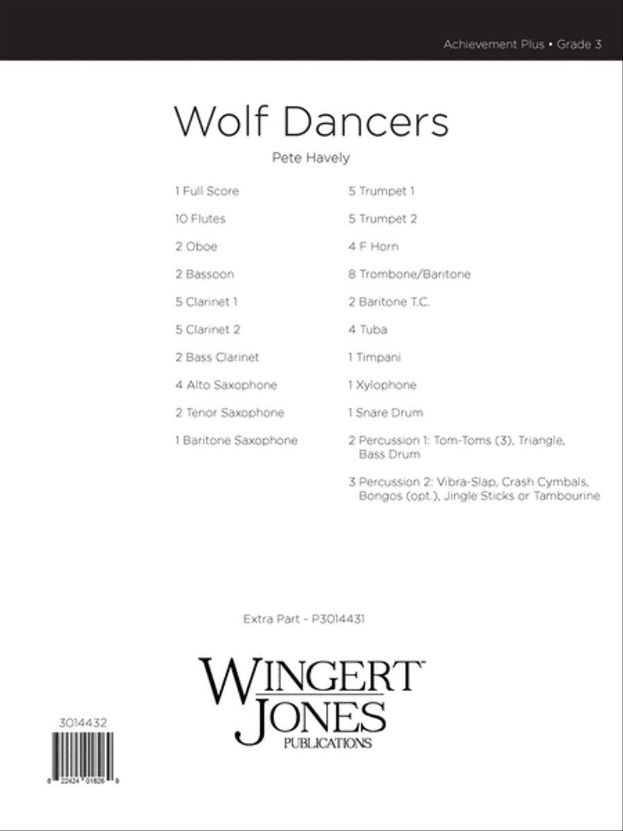 Wolf Dancers (Score) Concert Band scores gallery preview page 1