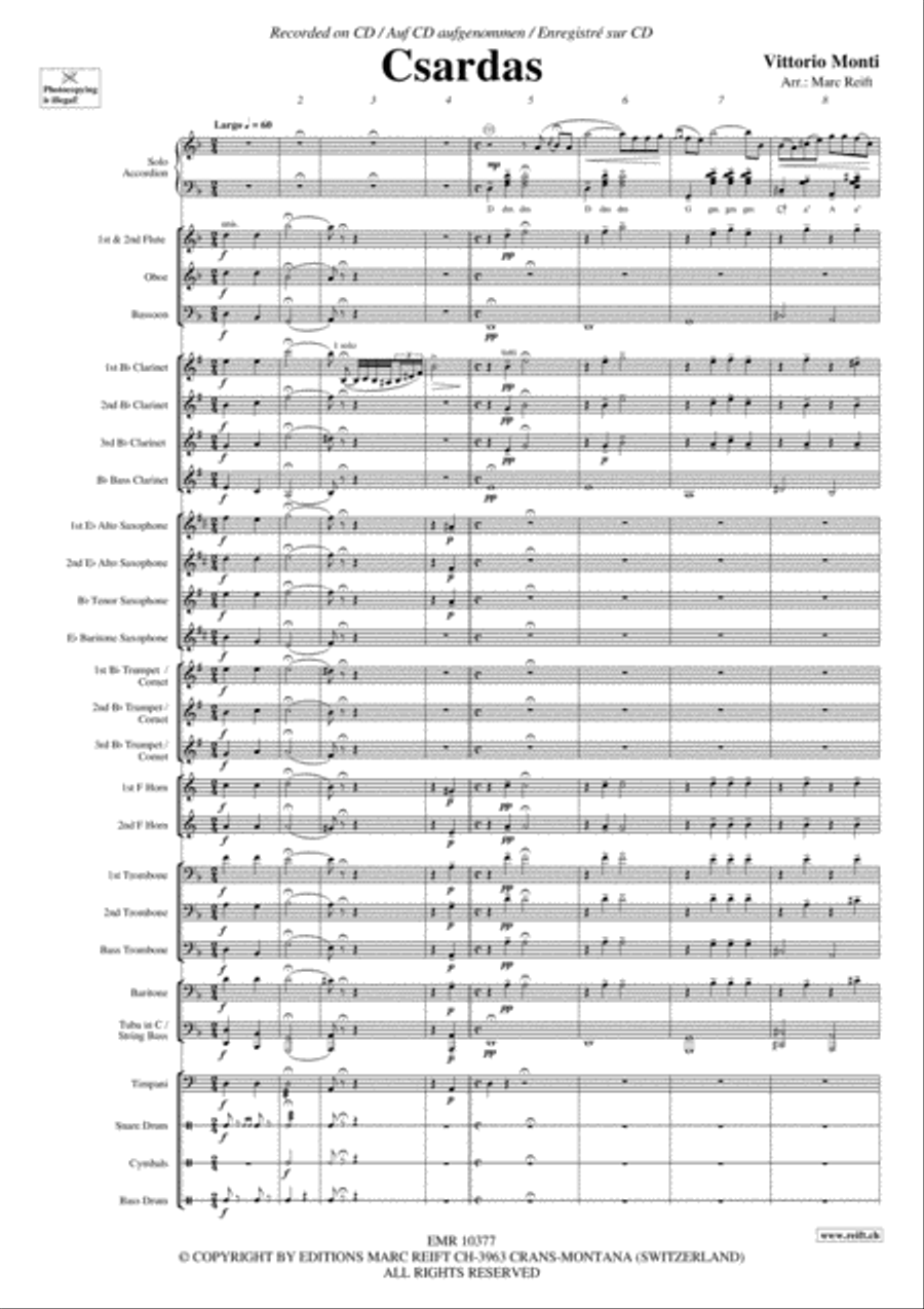 Csardas Csardas Concert Band scores gallery preview page 4