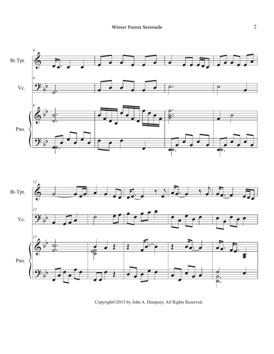 Winter Forest Serenade (Trio for Trumpet, Cello and Piano) Winter Forest Serenade (Trio for Trumpet, Cello and Piano) Trumpet Trio scores gallery preview page 6