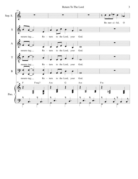 Return To The Lord (Soprano and Tenor solo and SATB) image number null