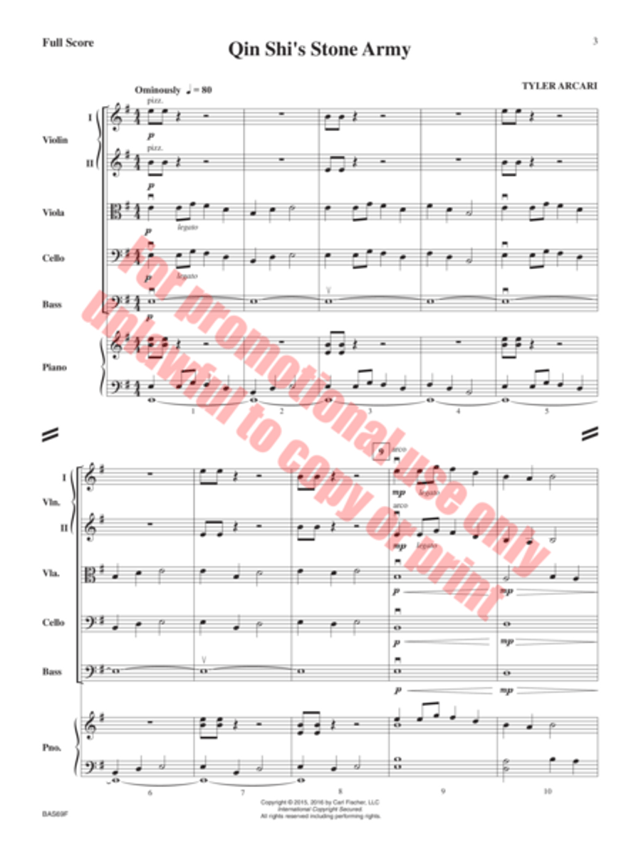 Qin Shi's Stone Army String Orchestra scores gallery preview page 4