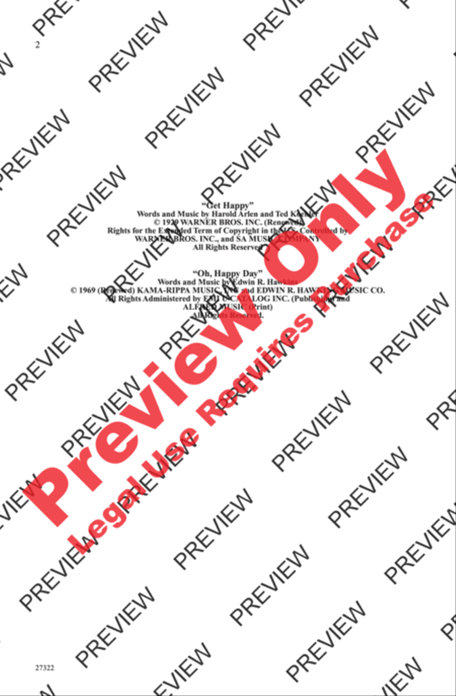 Hallelujah, Get Happy! (A Medley) 4-Part scores gallery preview page 2