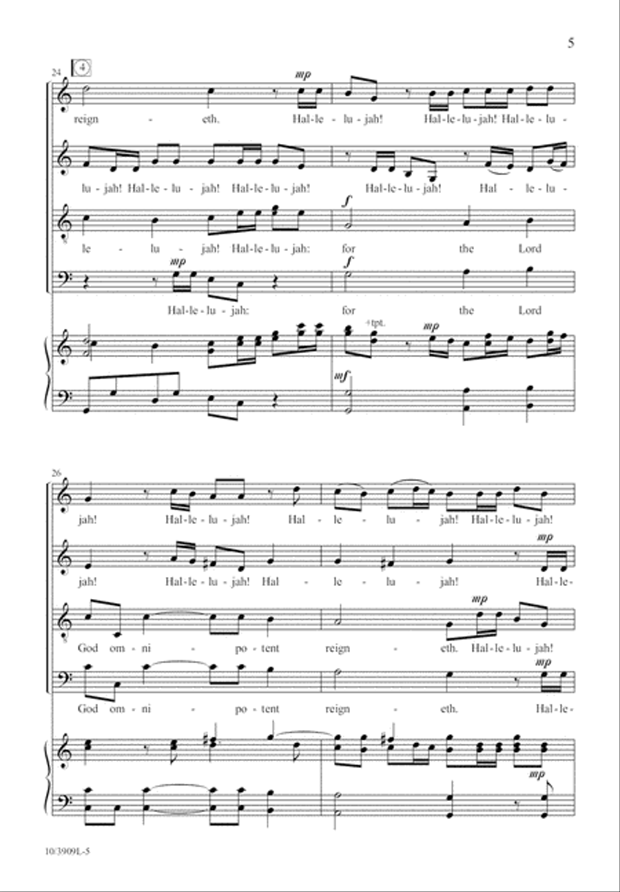 Hallelujah Chorus Hallelujah Chorus 4-Part scores gallery preview page 6
