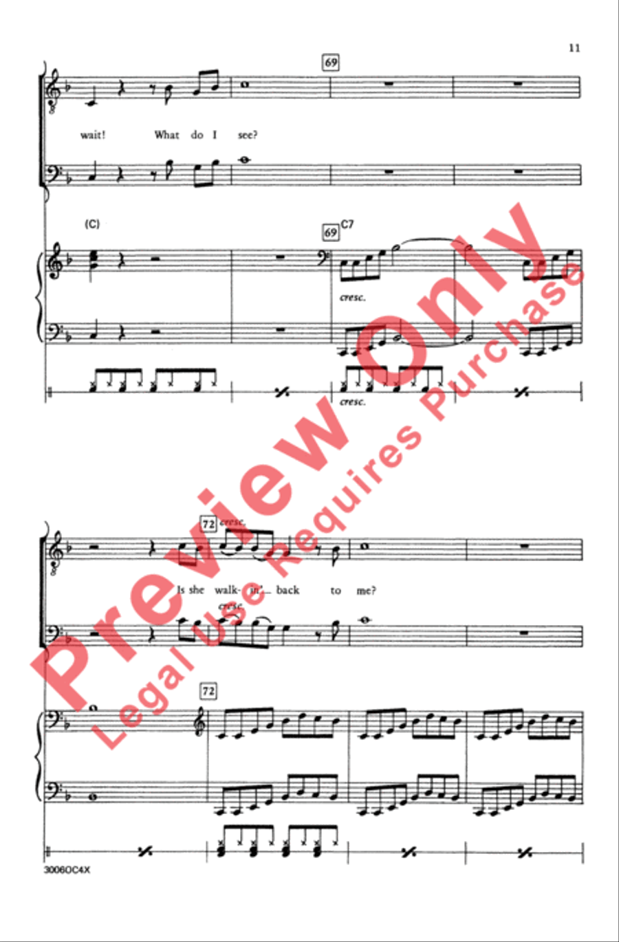 Oh, Pretty Woman Men's Choir scores gallery preview page 11