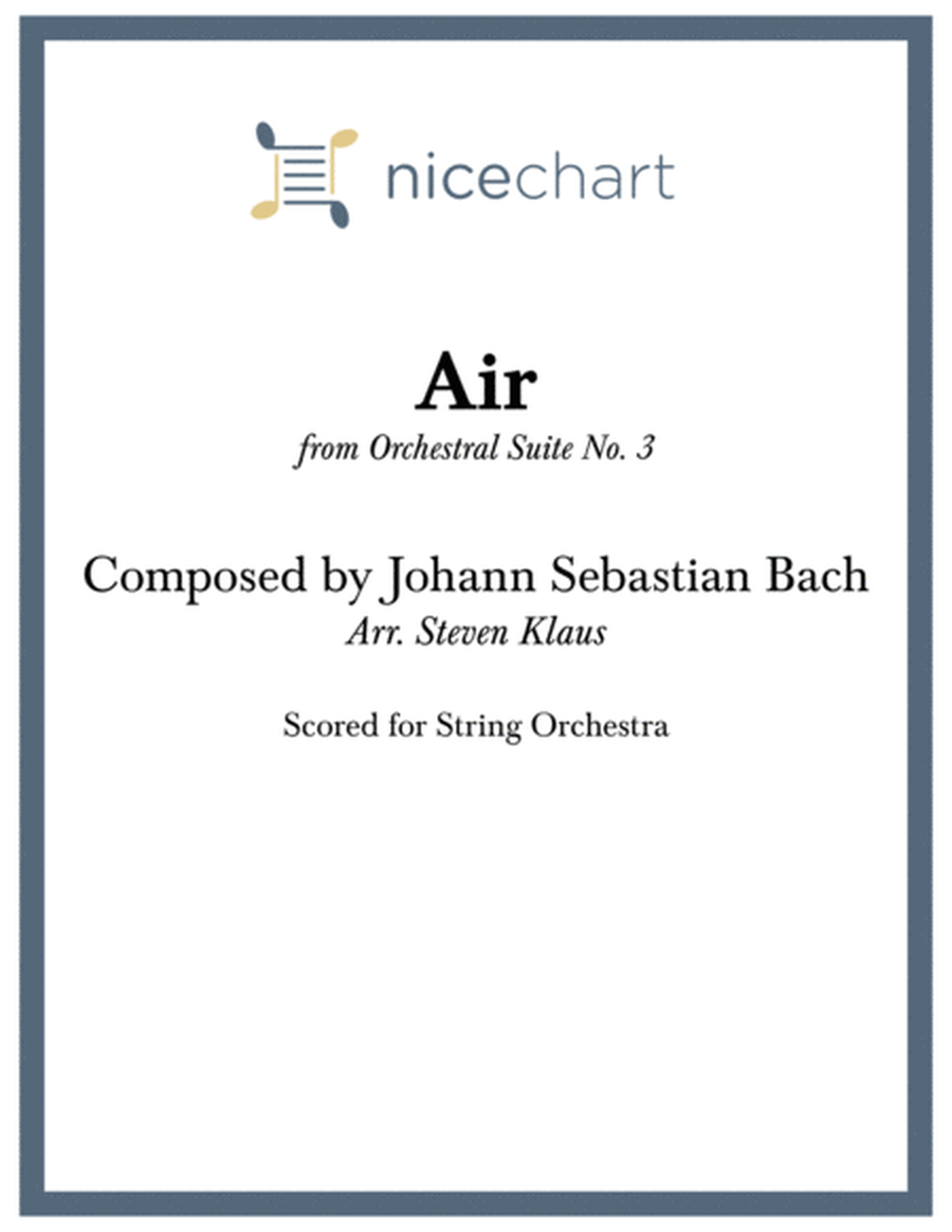 Air - from Orchestral Suite No. 3 (Score & Parts) image number null