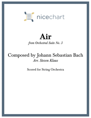Air - from Orchestral Suite No. 3 (Score & Parts)