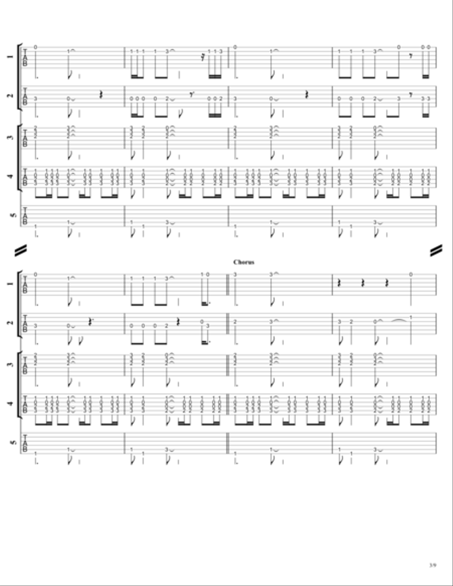 Free Fallin' Electric Guitar scores gallery preview page 4