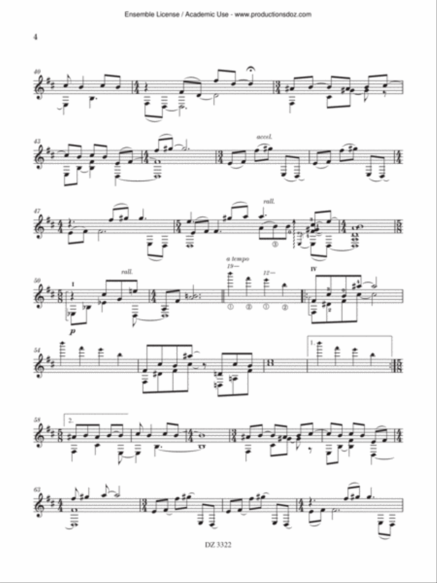 Omaggio a Leo Brouwer Omaggio a Leo Brouwer Classical Guitar scores gallery preview page 4