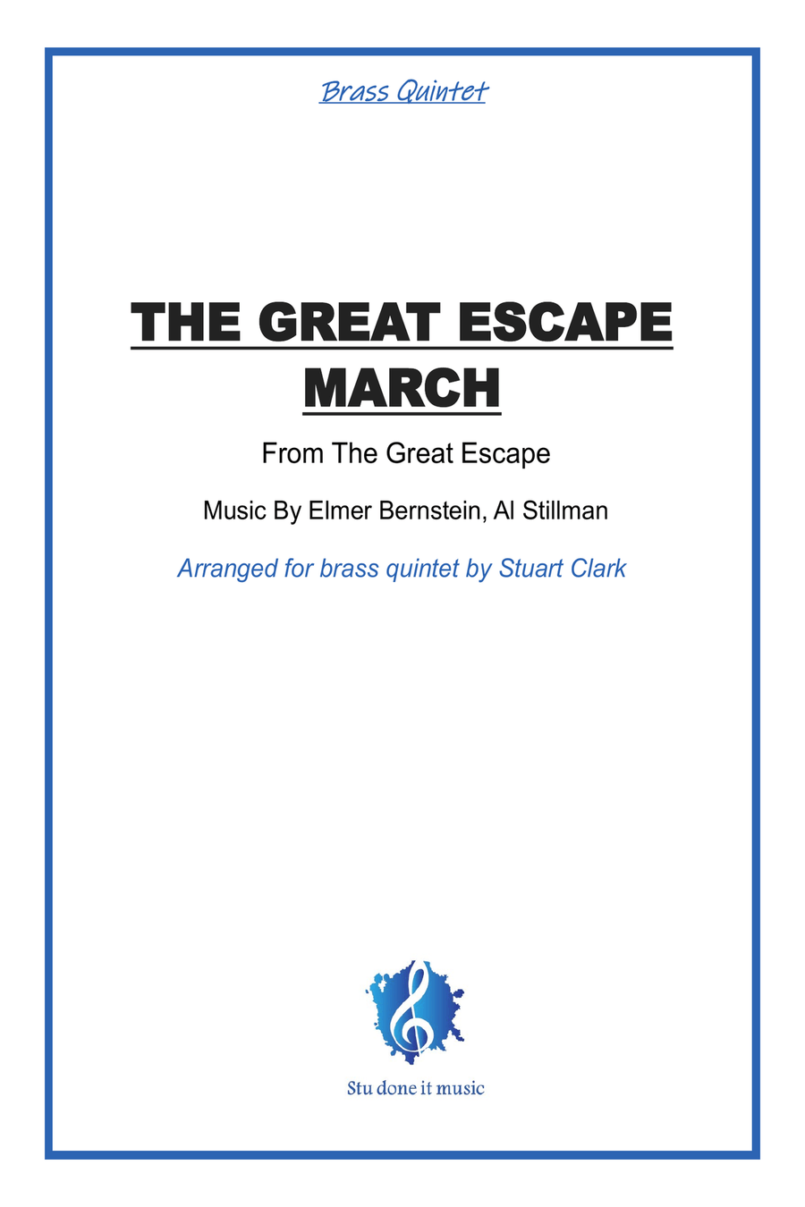 The Great Escape March Brass Quintet scores gallery preview page 1