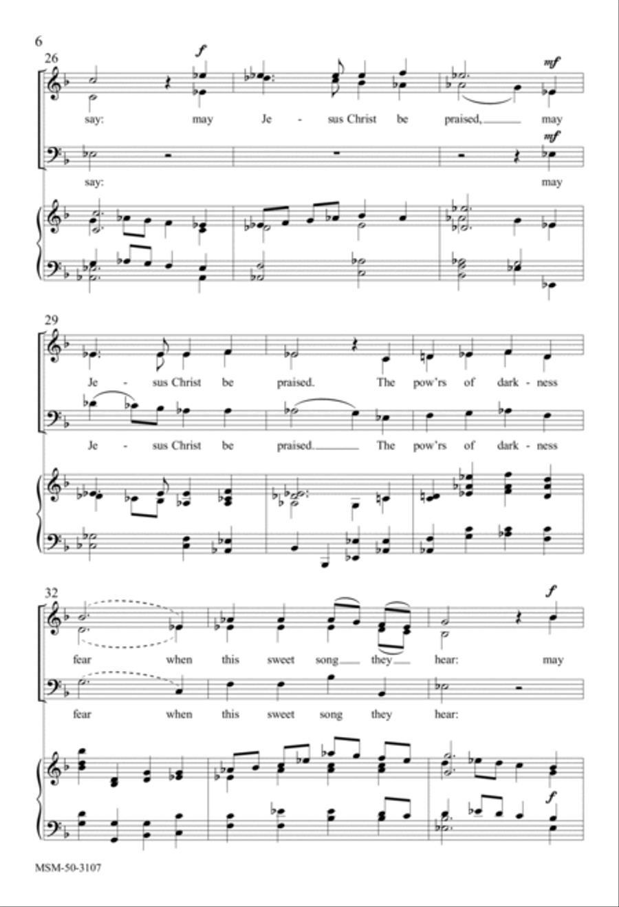 May Jesus Christ Be Praised 4-Part scores gallery preview page 6