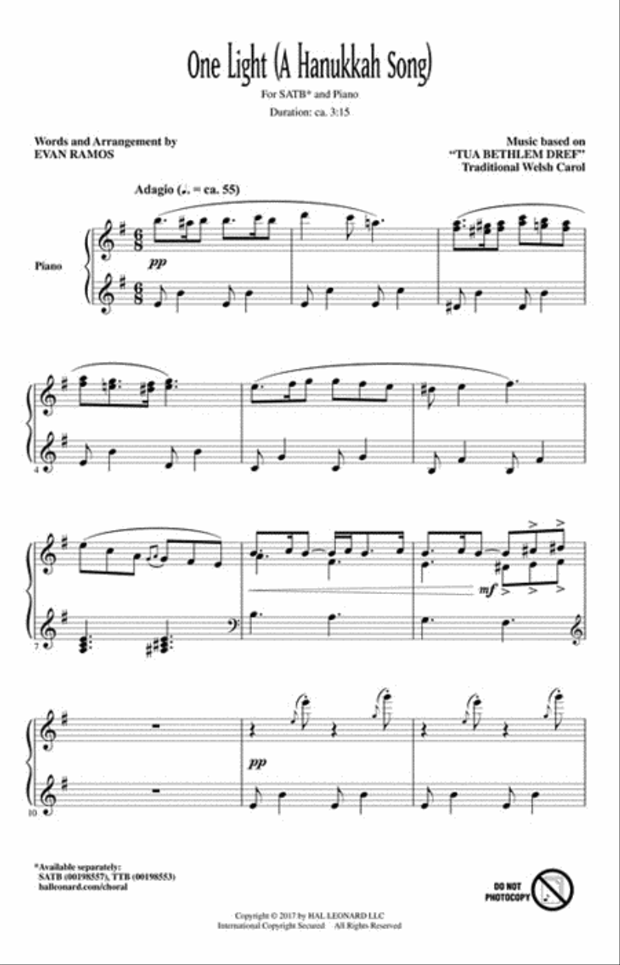 One Light One Light 4-Part scores gallery preview page 2