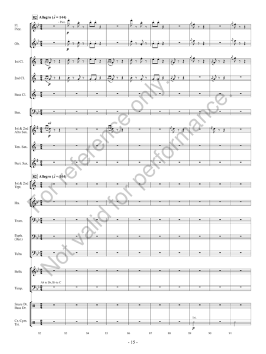 Orpheus Concert Band scores gallery preview page 16