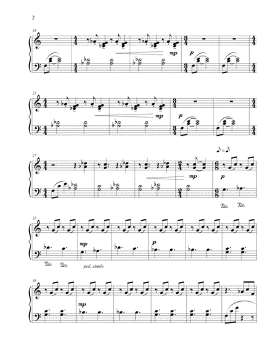 Conversation Before the Rain – for piano Piano Solo scores gallery preview page 3