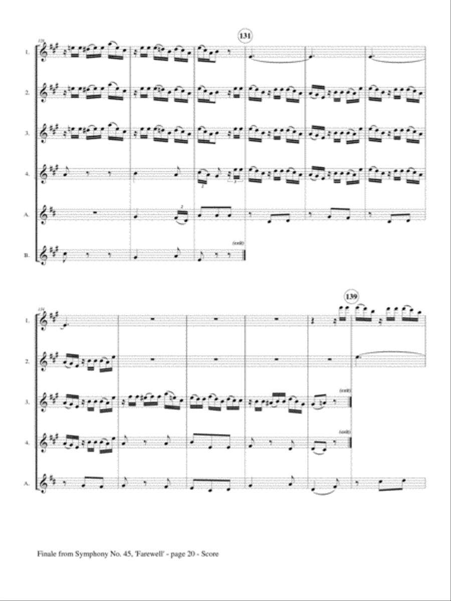 Farewell Symphony for Flute Choir Flute Choir scores gallery preview page 4