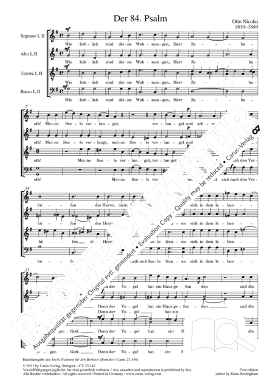 Der 84. Psalm SSAATTBB scores gallery preview page 3