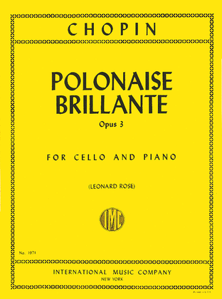 Book cover for Polonaise Brillante, Op. 3