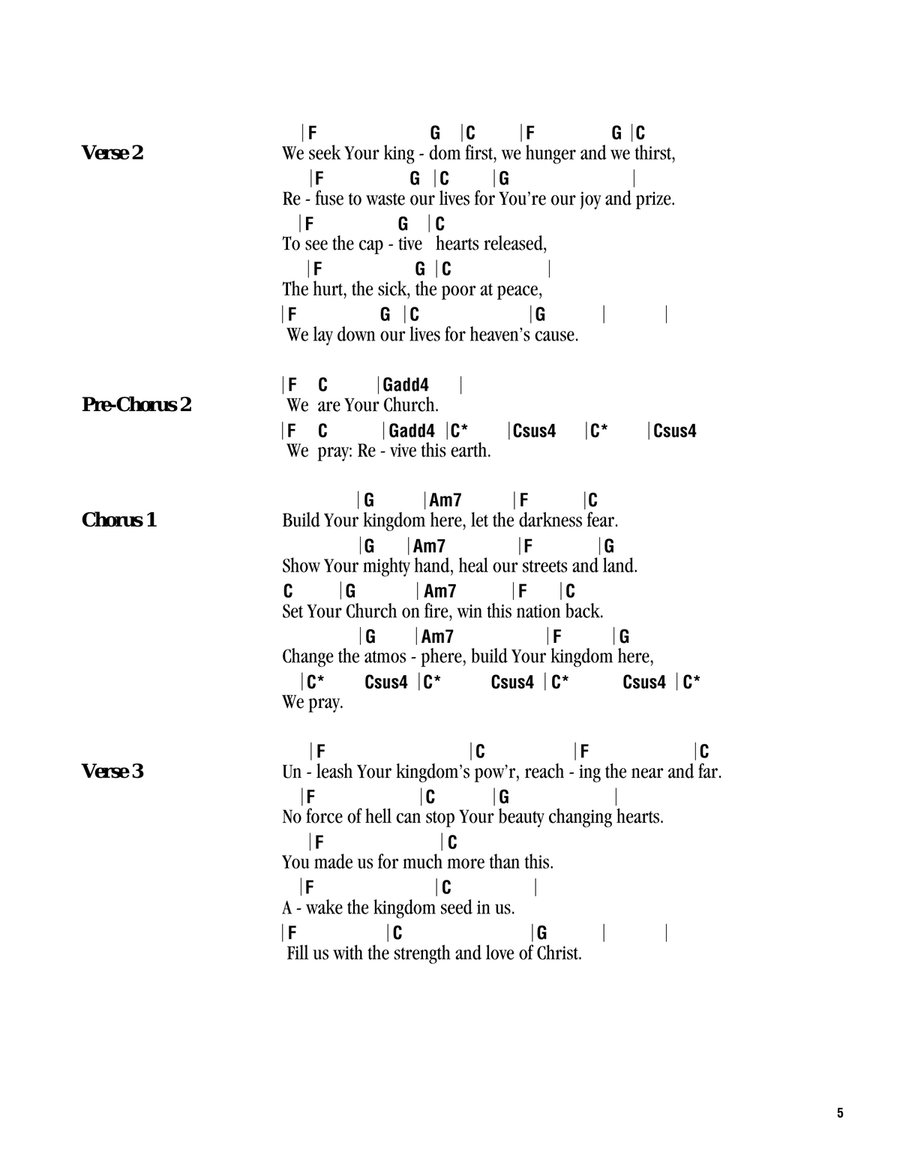 Build Your Kingdom Here Guitar scores gallery preview page 2