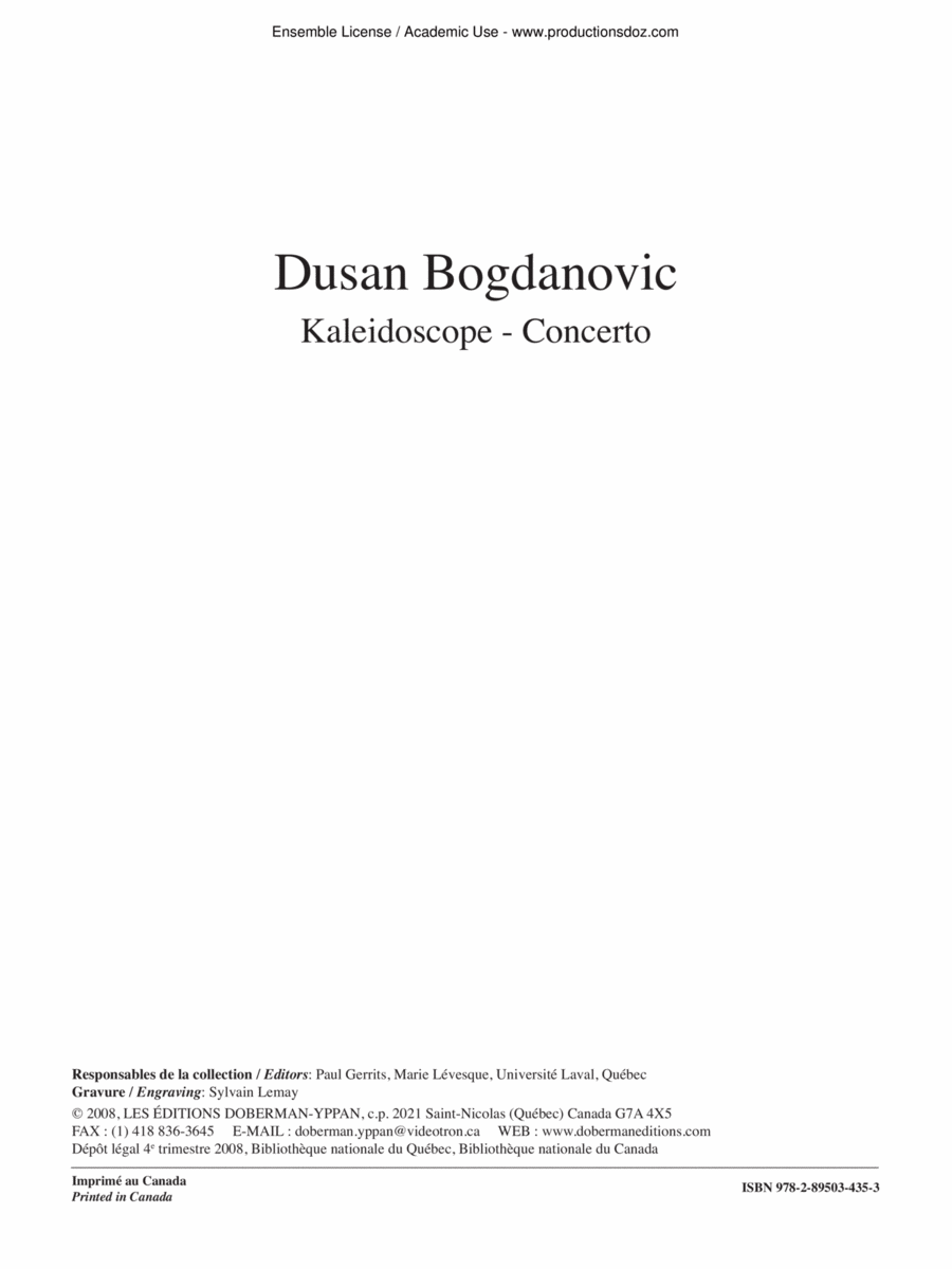 Kaleidoscope - Concerto (partie guitare) Orchestra scores gallery preview page 1