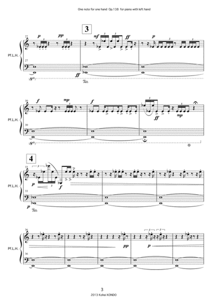 One note for one hand Op.138　Long version and short version