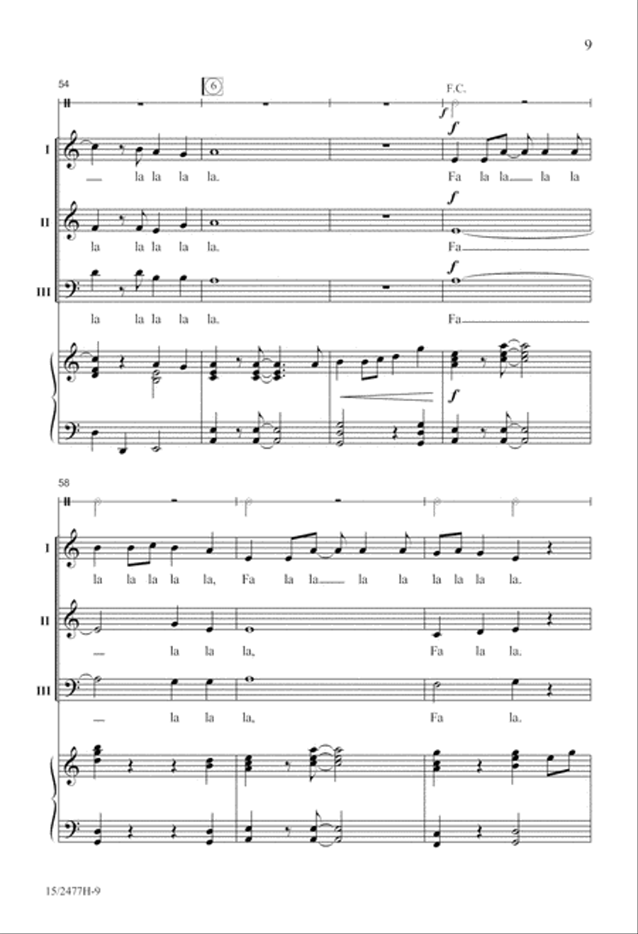 A Festive Fa La La A Festive Fa La La 3-Part scores gallery preview page 10