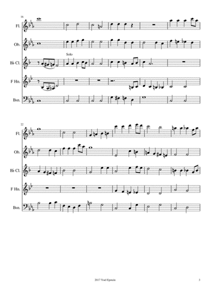 Hayu Leilot Israeli folksong for woodwind quintet image number null