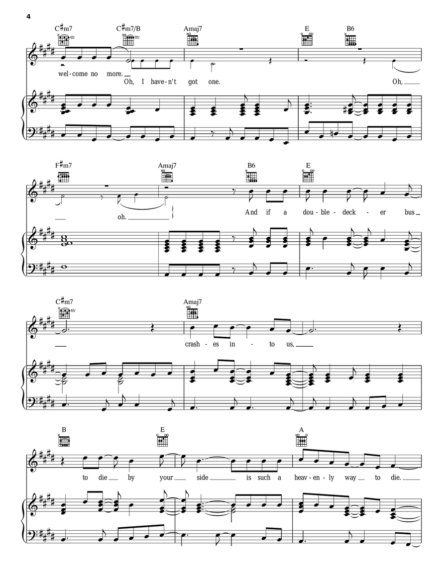 There Is A Light That Never Goes Out Piano, Vocal, Guitar scores gallery preview page 4