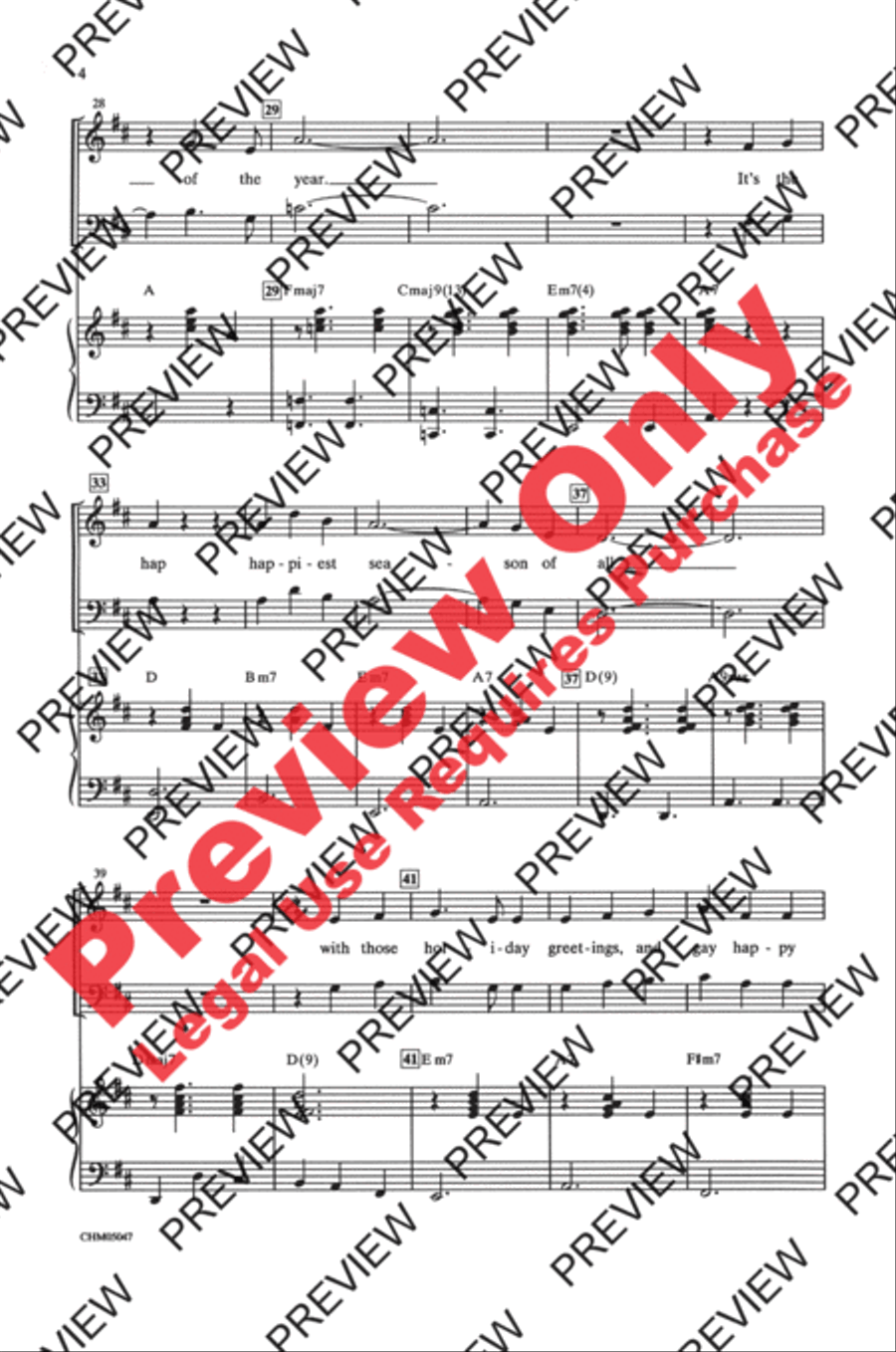 It's the Most Wonderful Time of the Year 4-Part scores gallery preview page 4