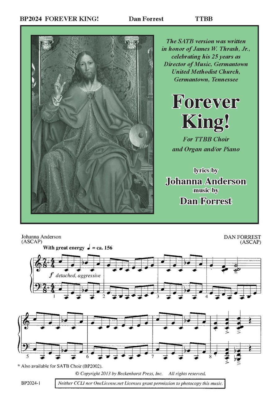 Book cover for Forever King! (TTBB)