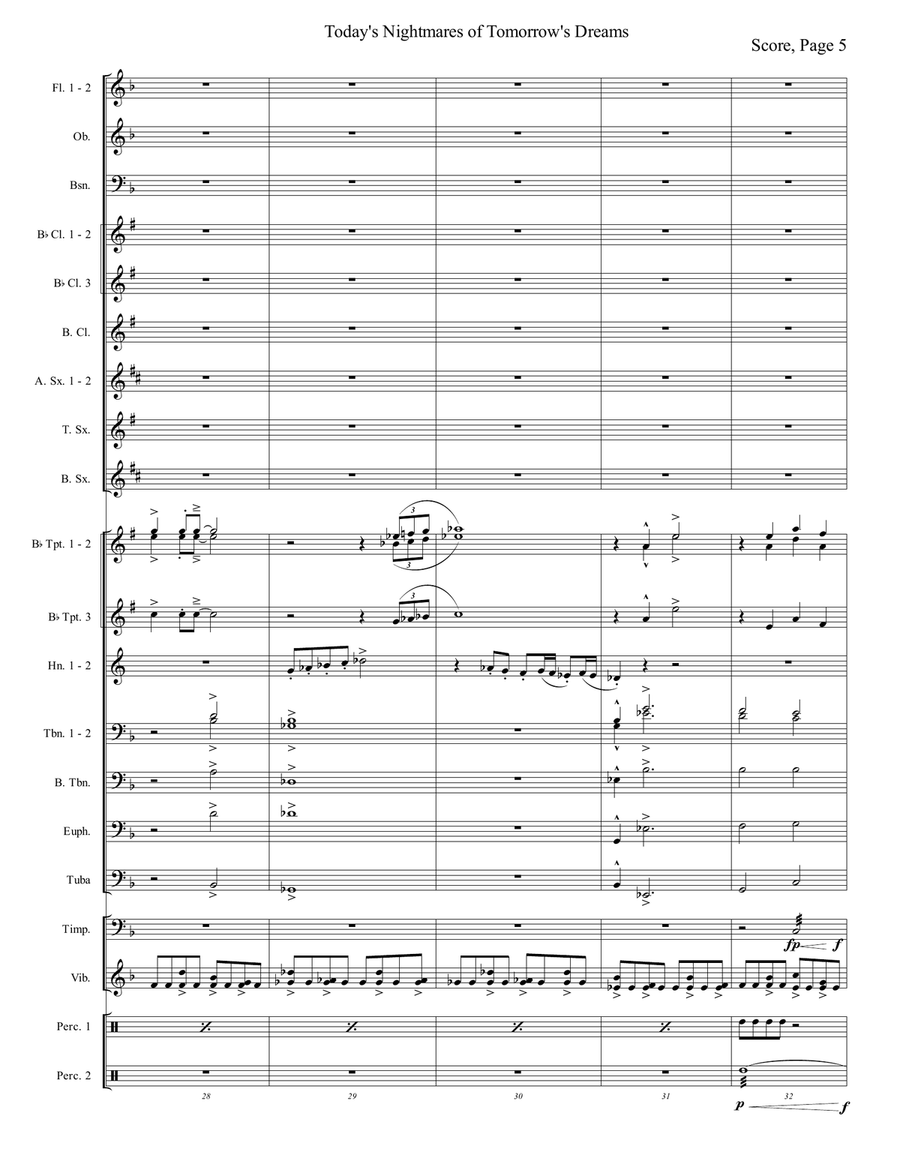 Today's Nightmares of Tomorrow's Dreams Concert Band scores gallery preview page 5