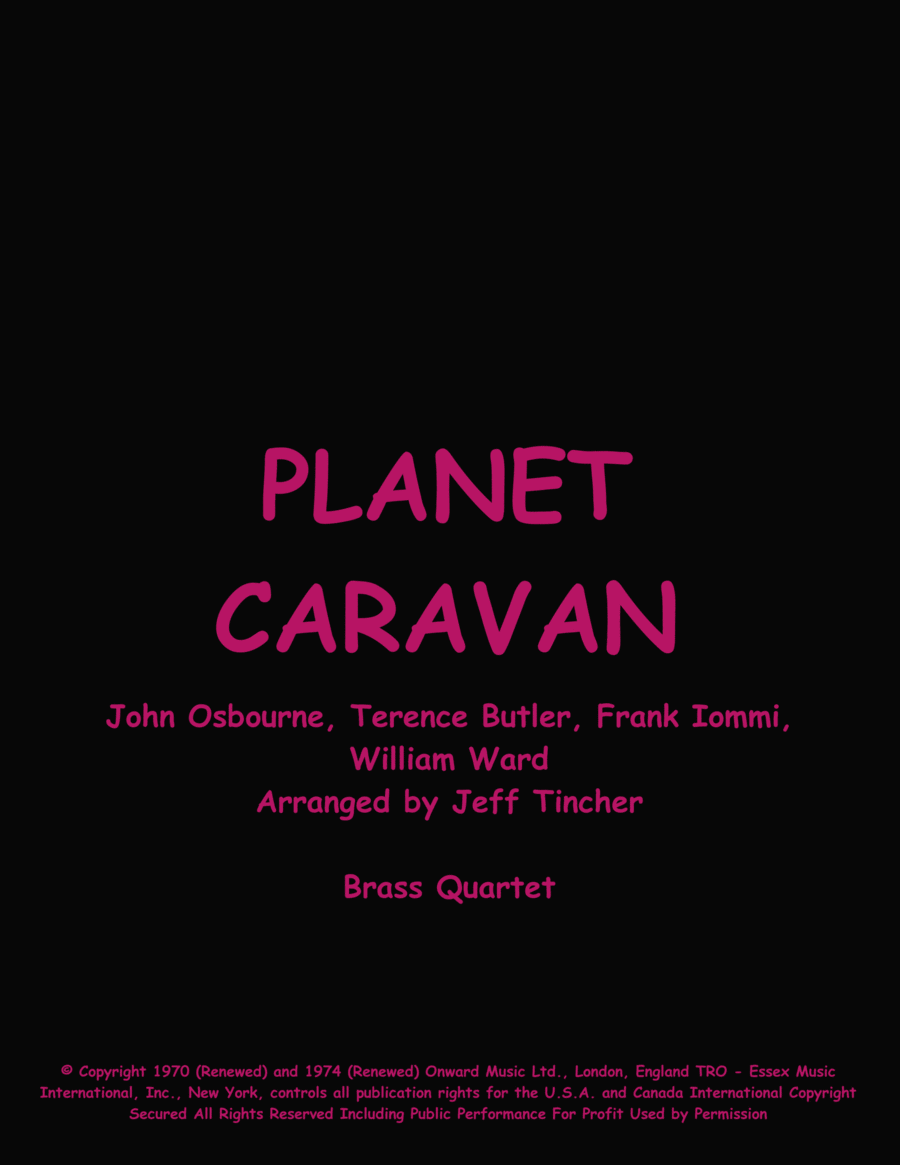 Planet Caravan Planet Caravan Brass Quartet scores gallery preview page 1