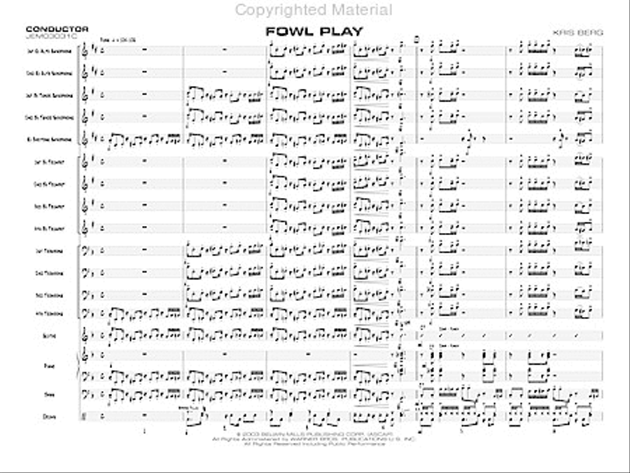 Fowl Play Jazz Ensemble scores gallery preview page 4