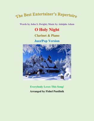 Book cover for "O Holy Night"-Piano Background for Clarinet and Piano (Jazz/Pop Version)