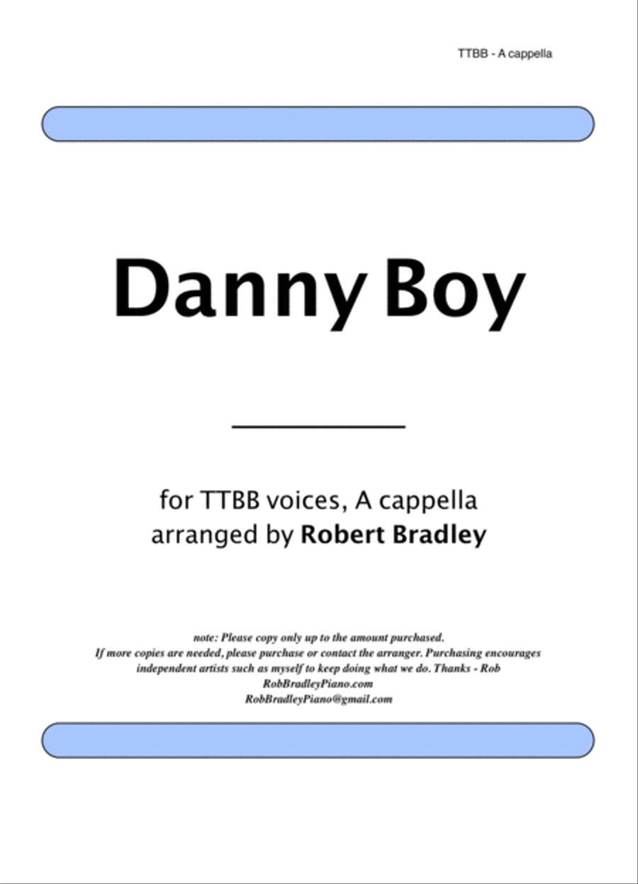 Danny Boy TTBB Danny Boy TTBB TTBB scores gallery preview page 1