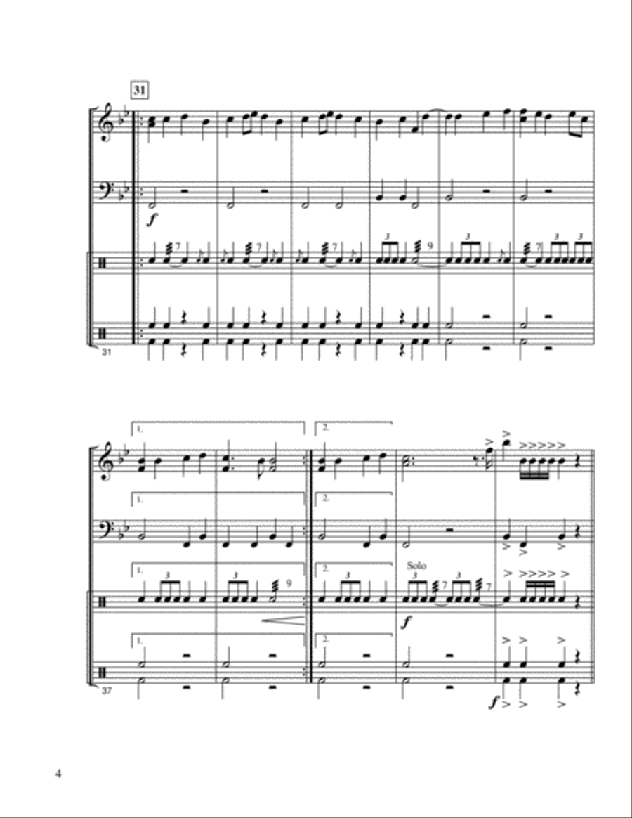 Joyful, Joyful We Adore Thee Percussion scores gallery preview page 4