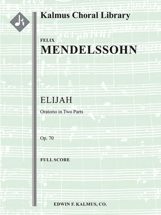 Book cover for Elijah (Elias), Op. 70