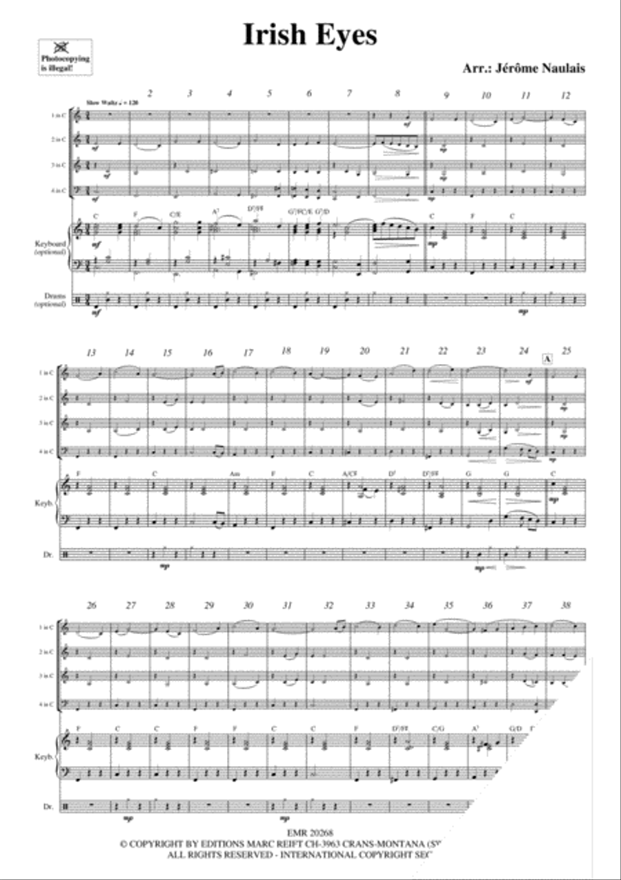 Irish Eyes Concert Band scores gallery preview page 3